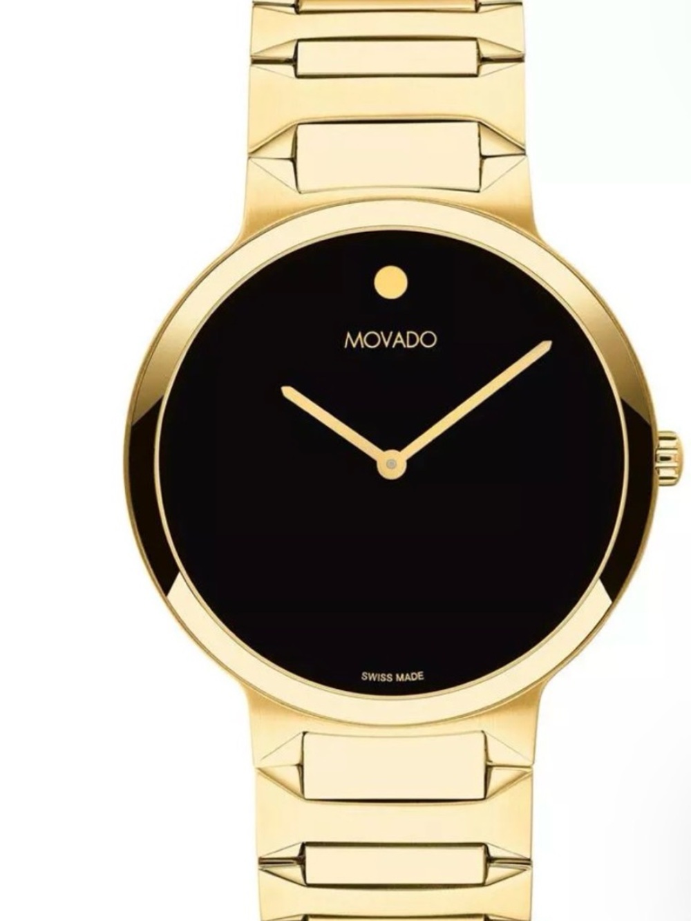 Movado Gold-Tone temp  Black Dial Modern Classic mens Watch